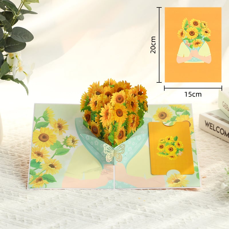 Pop Up Flower Bouquet Valentine’s Day card