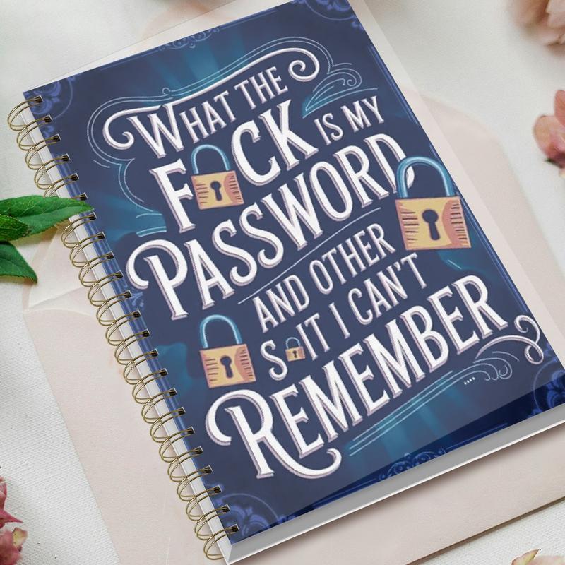 Funny Password Notebook- Spiral Bound