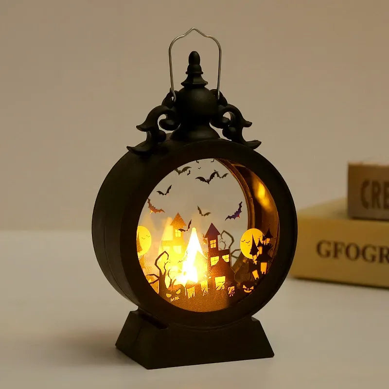 Halloween Retro Round Portable Lantern