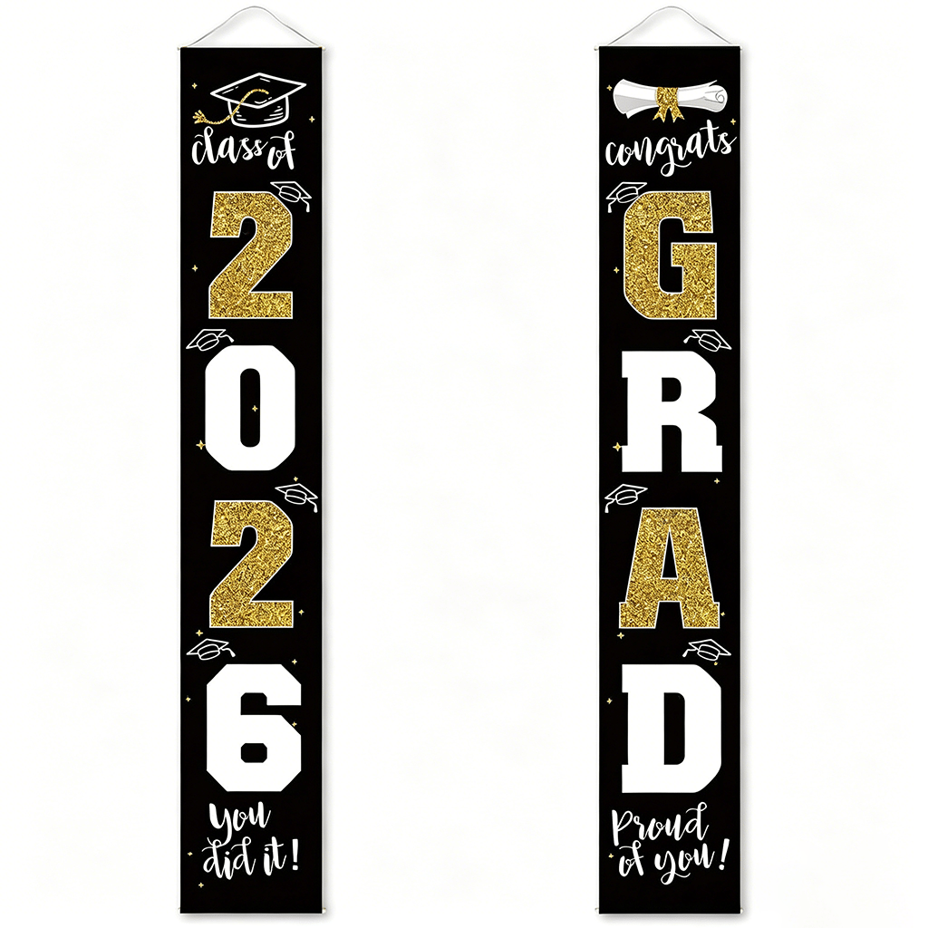 🎓Class of 2026 Graduation Banner 11.8" x 70.87"  (✨Set of 2)
