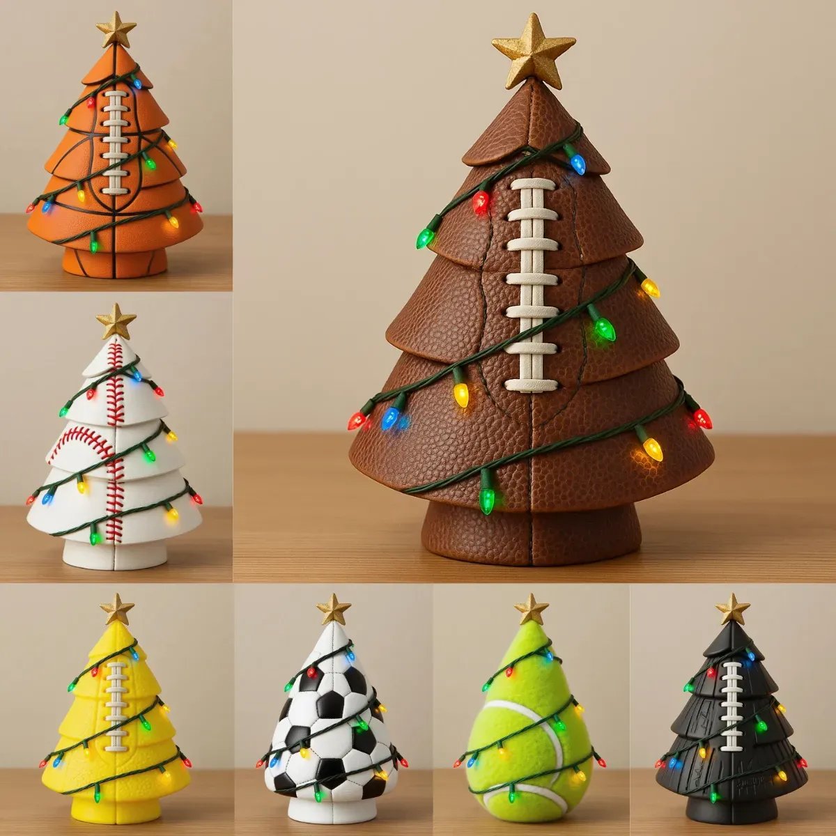 Fun  Sports Ball Christmas Tree Decorations