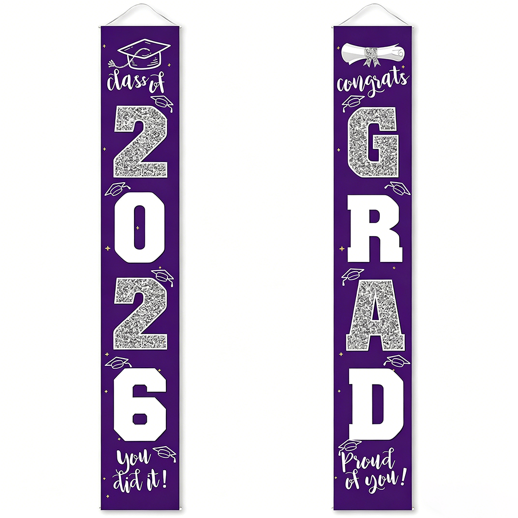 🎓Class of 2026 Graduation Banner 11.8" x 70.87"  (✨Set of 2)