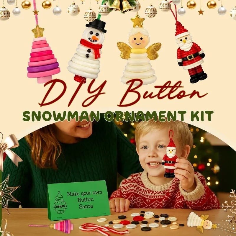 DIY Button Snowman Ornament Kit