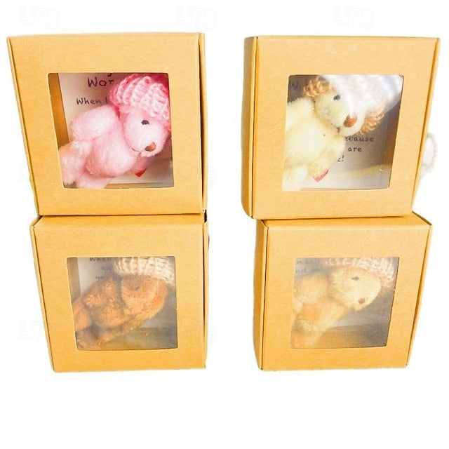 Handmade Mini Plush Teddy Bear in Gift Box