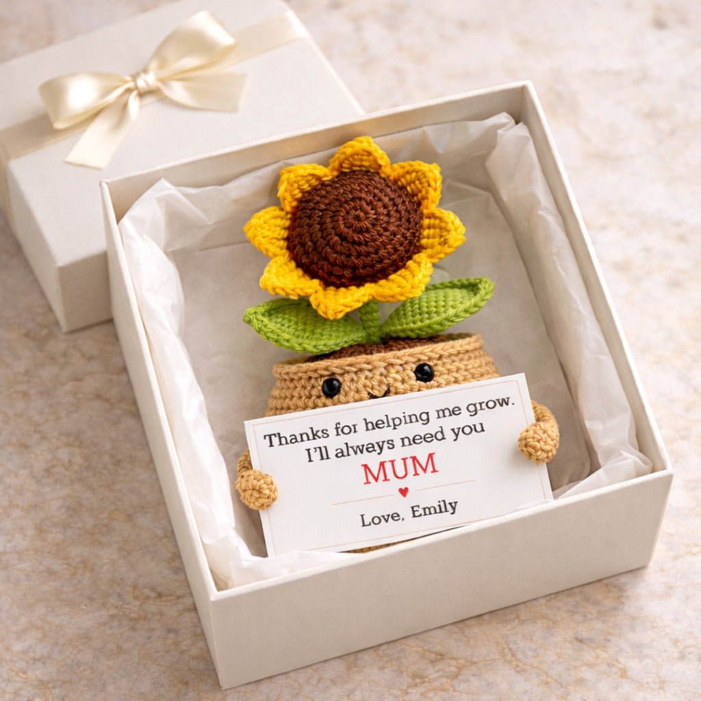 J'aurai toujours besoin de toi - Cadeau personnalisé pour la fête des mères en crochet de fleurs