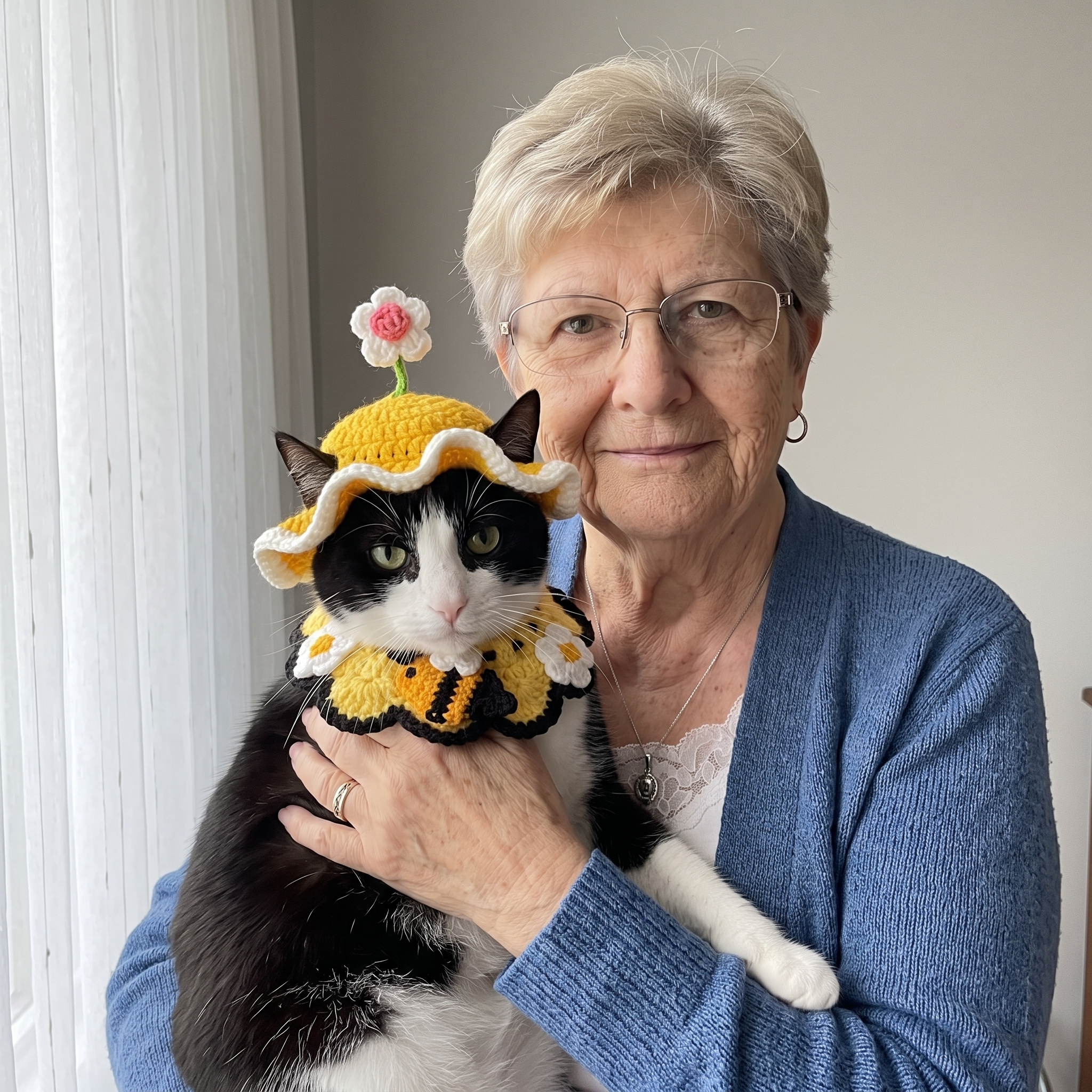 Handmade Crochet Cat Bonnets