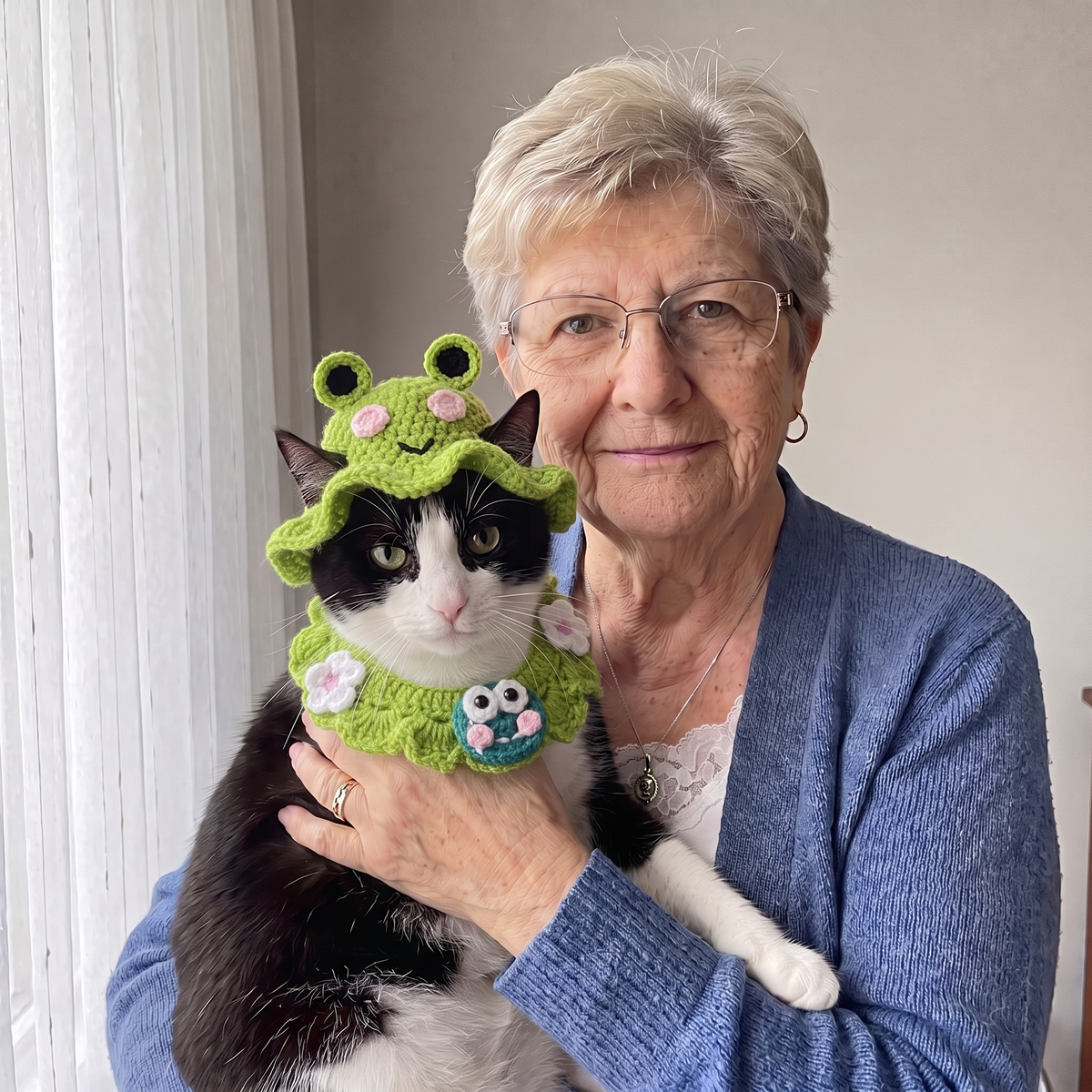 Handmade Crochet Cat Bonnets