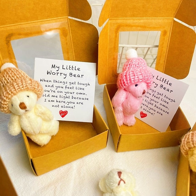 Handmade Mini Plush Teddy Bear in Gift Box