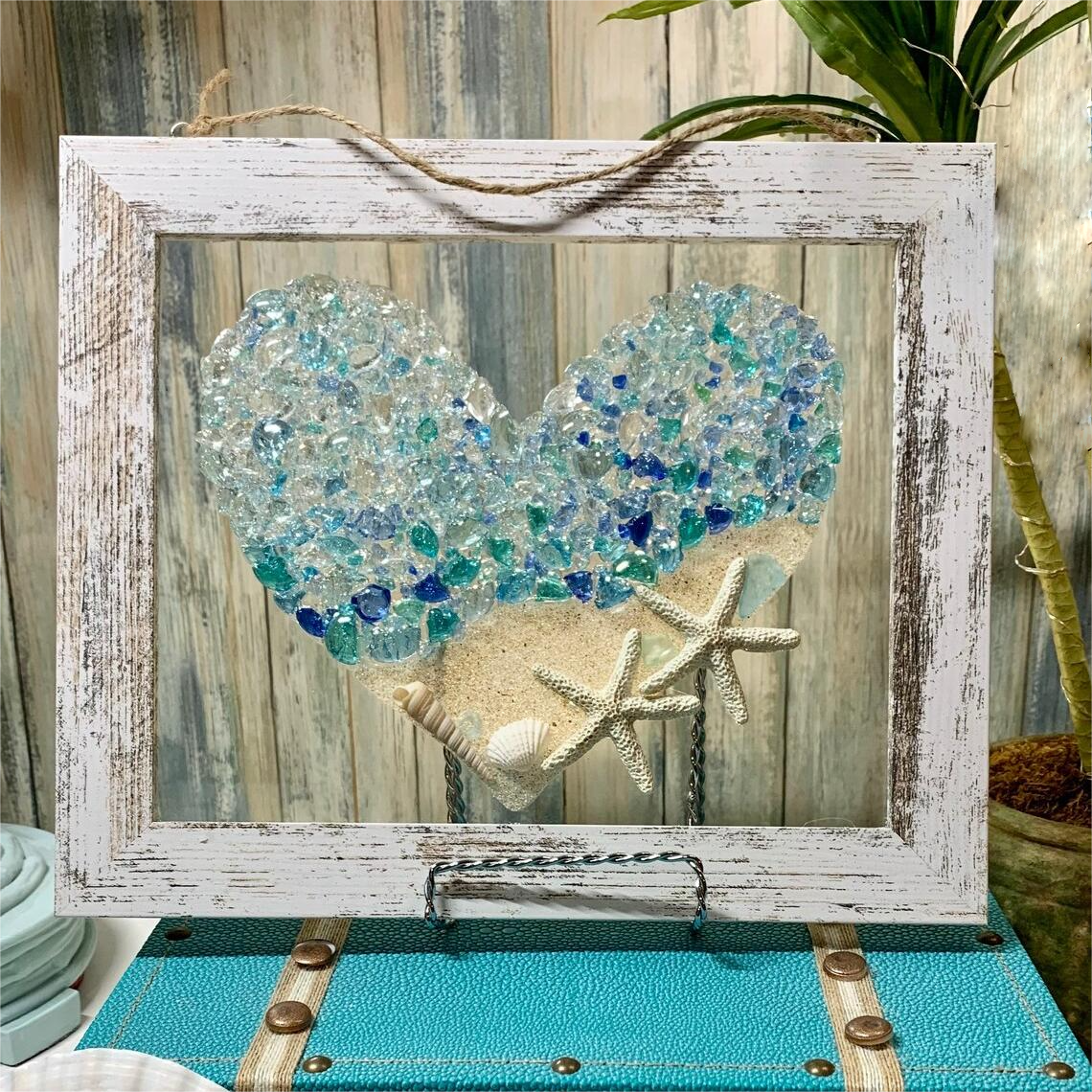Sea Glass Heart Artwork