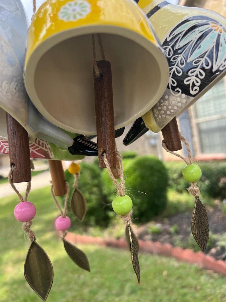 Hand-Painted  Bird wind Chimes