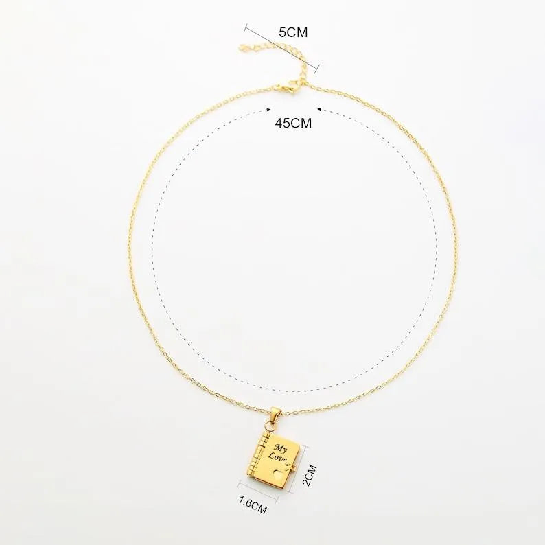 My Love Book Necklace
