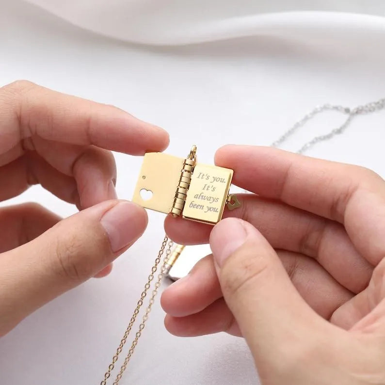 My Love Book Necklace