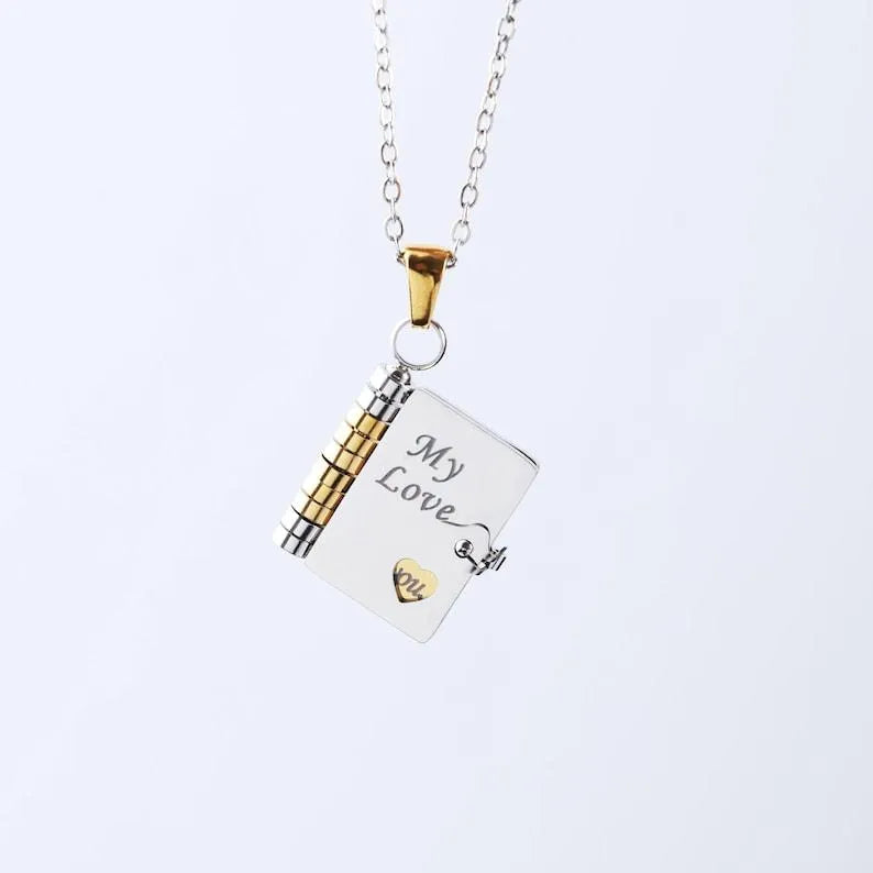 My Love Book Necklace