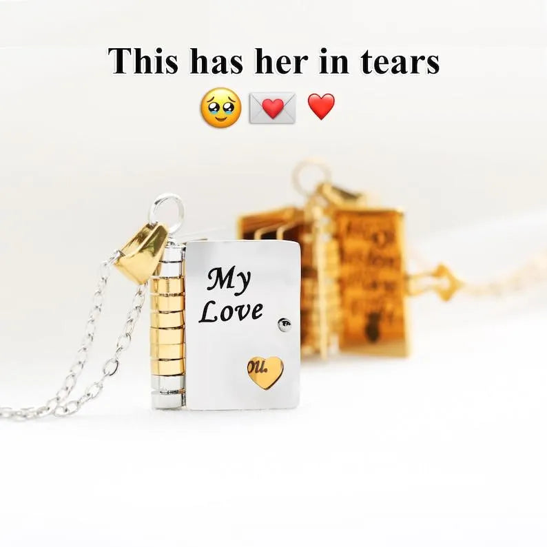 My Love Book Necklace