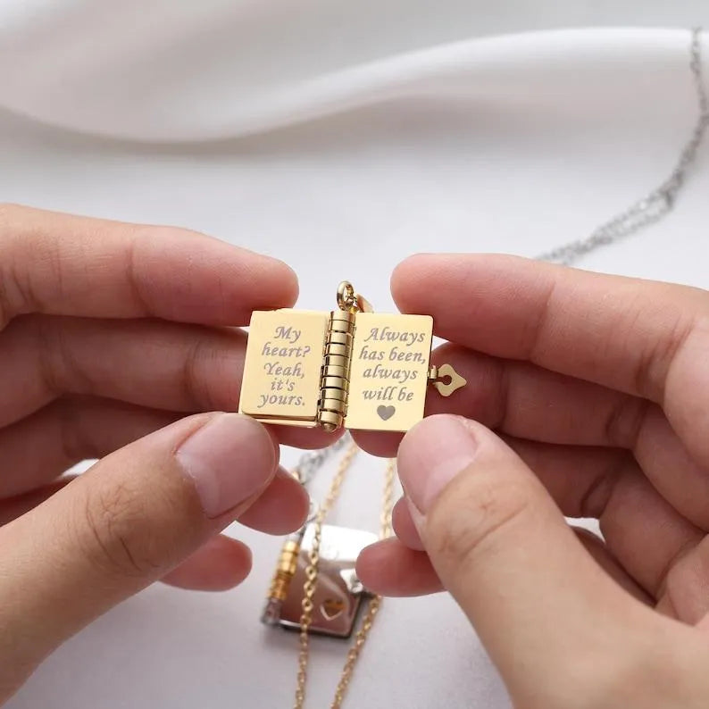 My Love Book Necklace