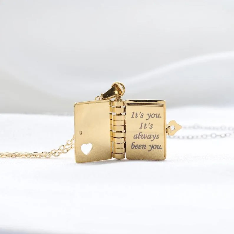 My Love Book Necklace