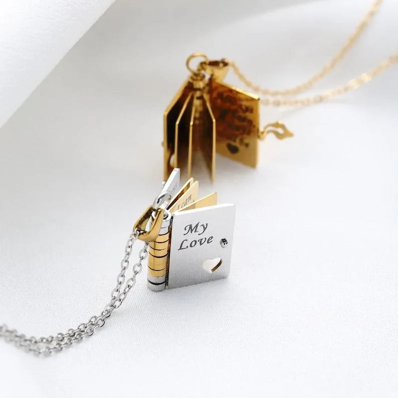 My Love Book Necklace