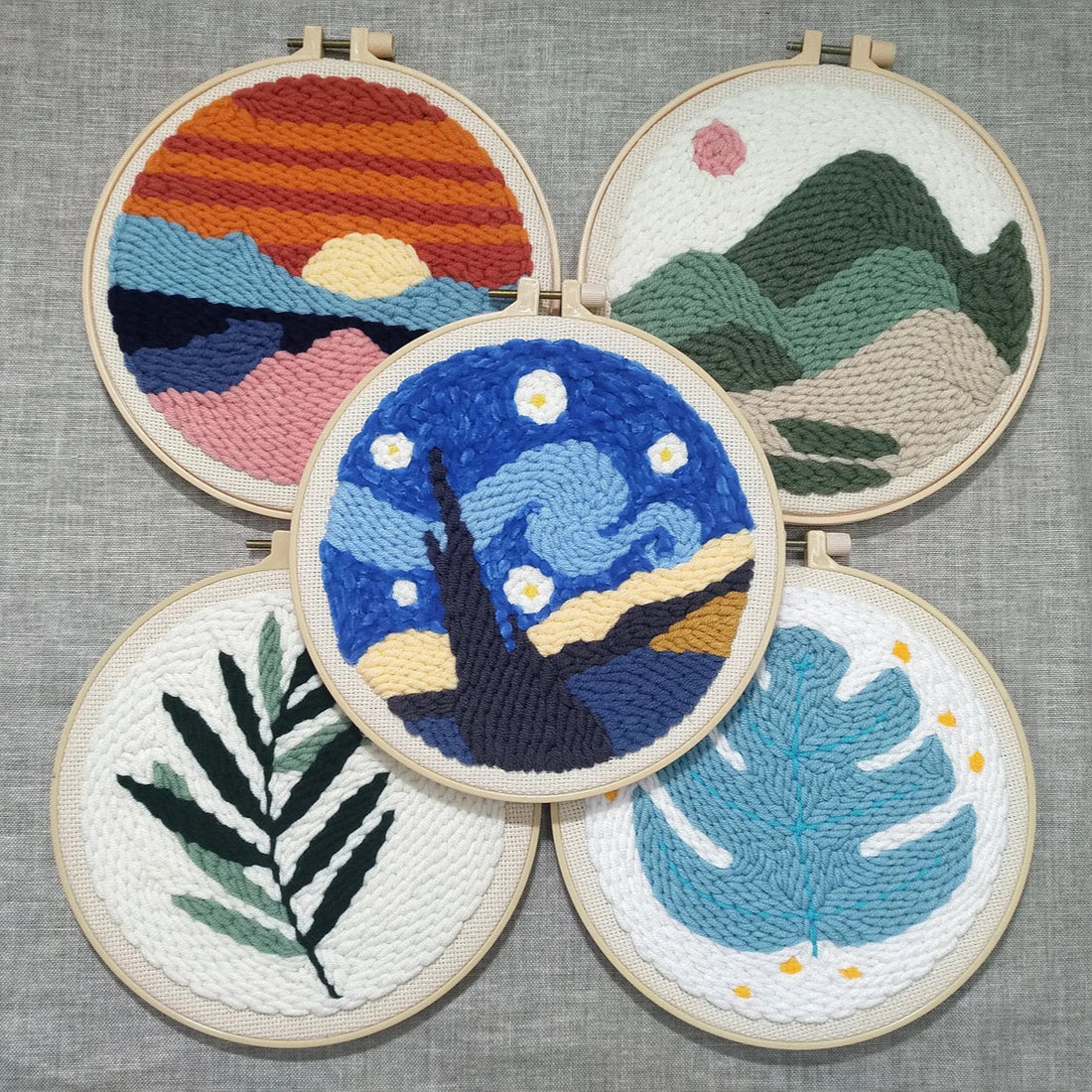 Pre-Designed Punch Needle Kits