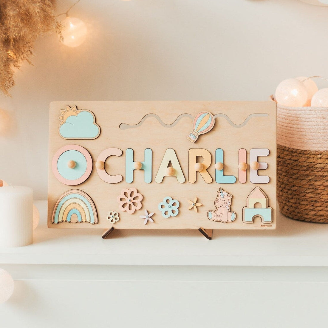 Personalized Wooden Name Puzzle for Toddlers