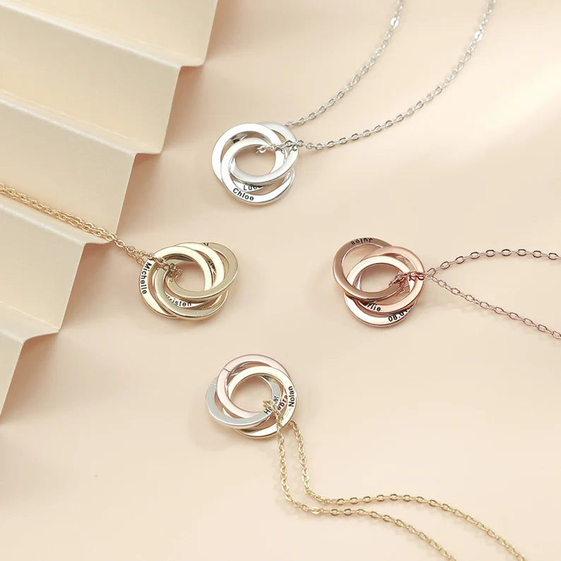 Custom Linked Circle Necklace