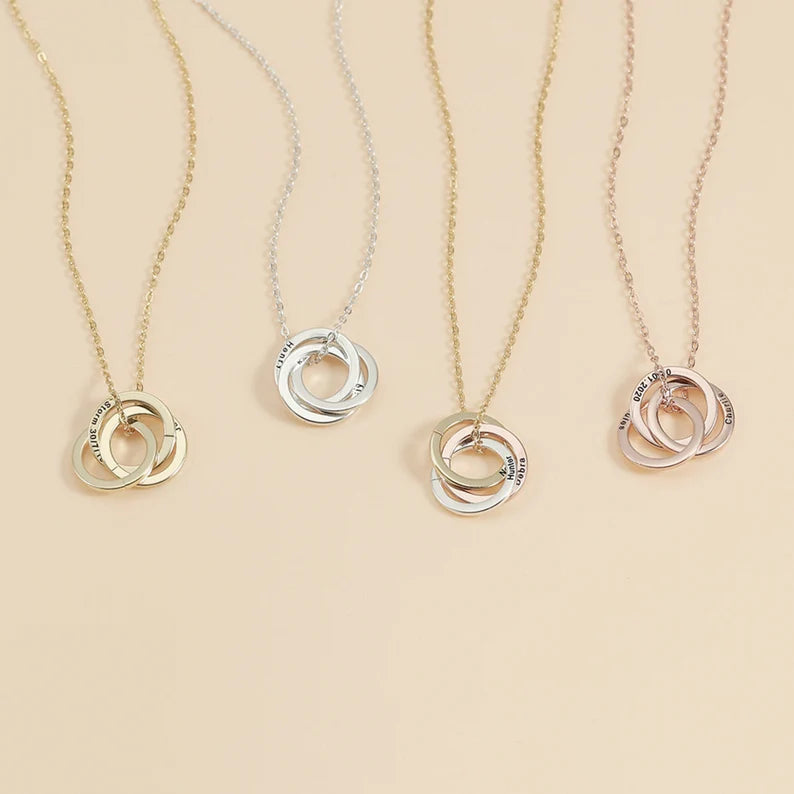 Custom Linked Circle Necklace