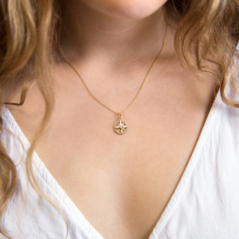 Collier Suivez Votre Boussole, Cadeau de Remise de Diplôme Nouveau Départ