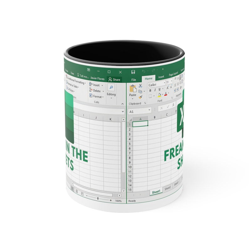 Freak In The Sheets Excel Mug - Funny Coder Gift