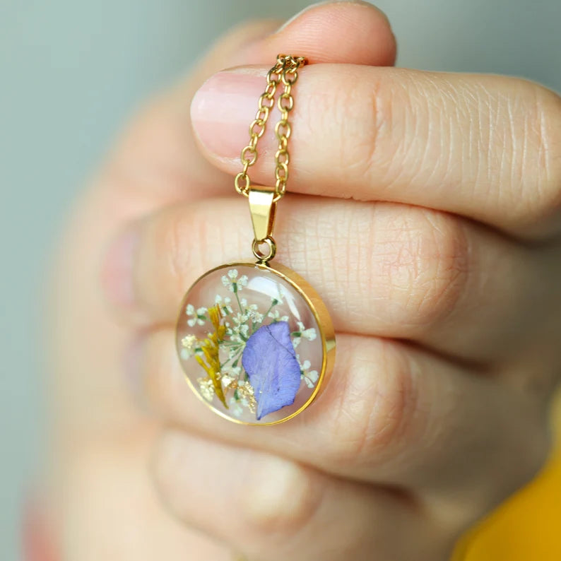 Custom Birth Month Flower Necklace