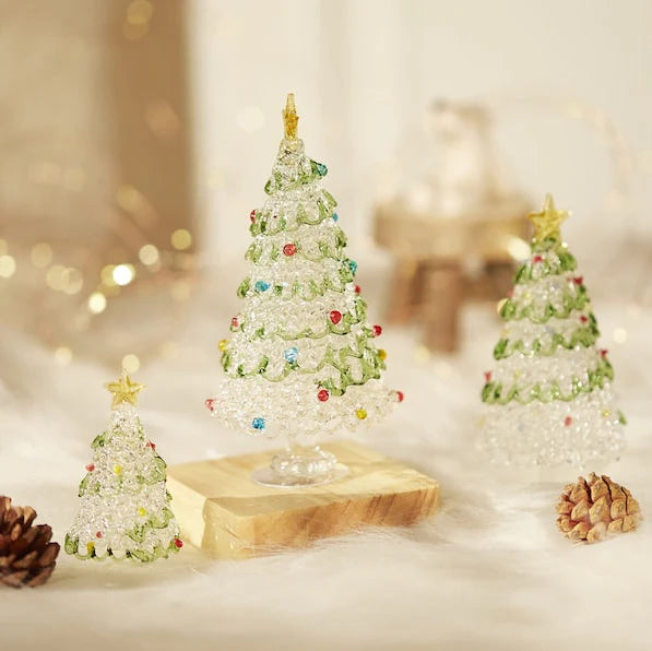 Handmade Stained Glass Christmas Tree Figurine; Christmas gifts, Best Friend Gifts