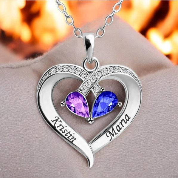 Always Yours – Birthstone Heart Necklace