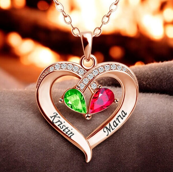 Always Yours – Birthstone Heart Necklace