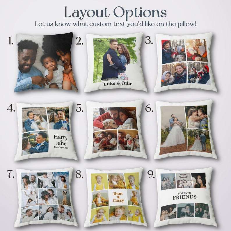 Personalized Photo Collage Pillow