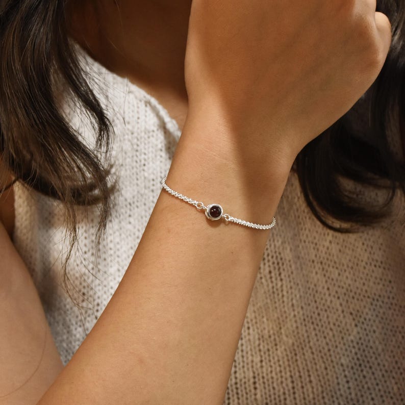 Custom Photo Projection Bracelet, Photo Bracelet Sparkling Chain, Personalized Picture Inside Bracelet, Best Friend Gifts, Christmas Gift