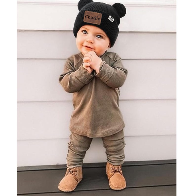 Personalized Baby Beanie with Ears