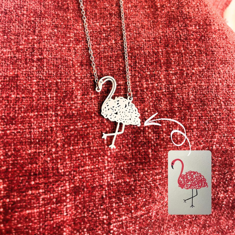 Custom Kids Drawing Necklace – Personalized Stainless Steel Artwork Gift