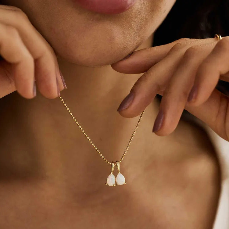 Custom Birthstone Necklace, 14K Gold Diamond Necklace