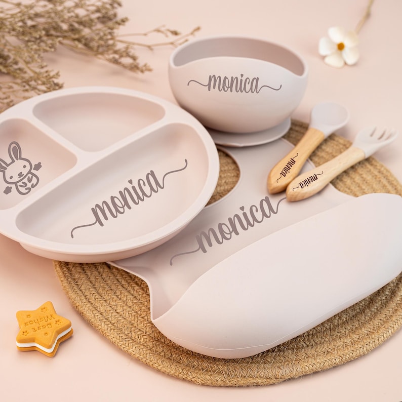 Personalised Baby Silicone Cutlery Set