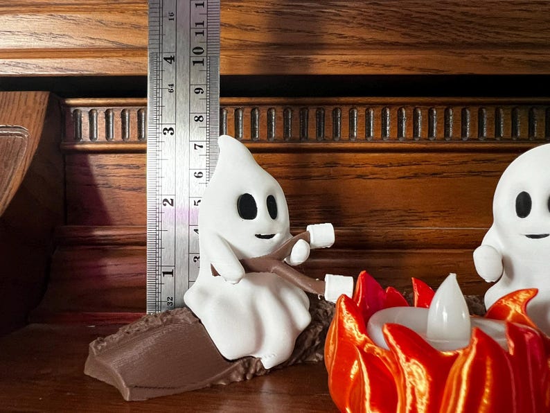 Ghost Campfire Gathering-Spooky Halloween Decor-Cute Ghost Figurine Set
