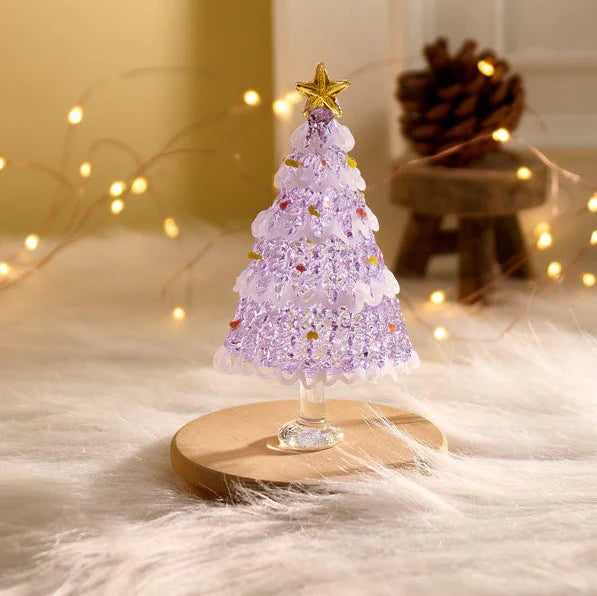 Handmade Stained Glass Christmas Tree Figurine; Christmas gifts, Best Friend Gifts