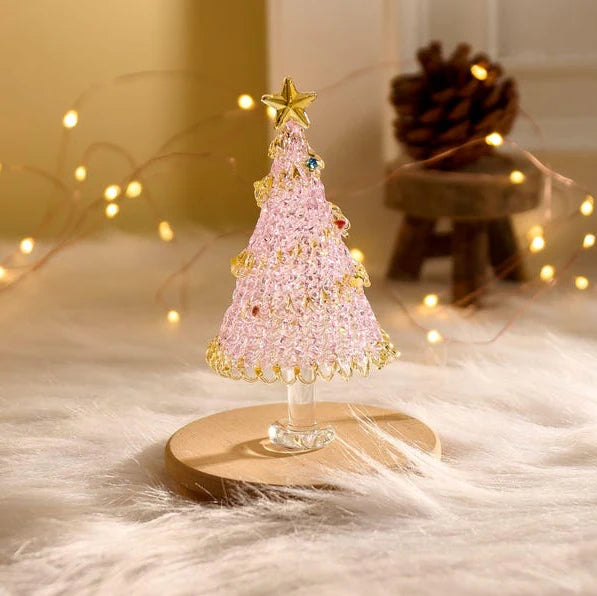 Handmade Stained Glass Christmas Tree Figurine; Christmas gifts, Best Friend Gifts