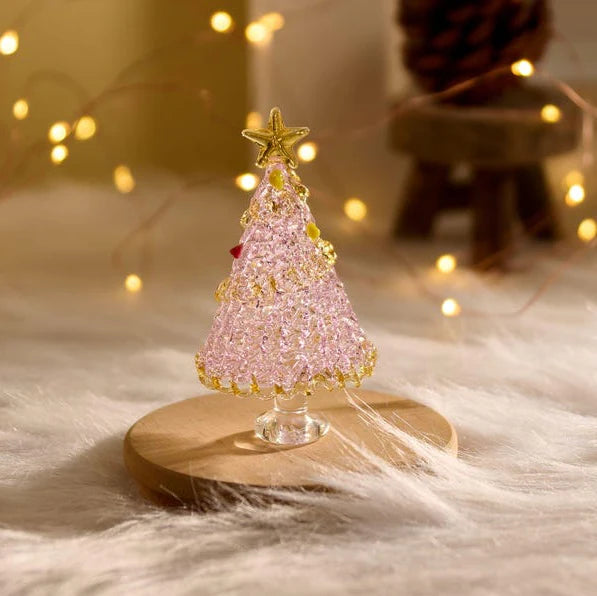 Handmade Stained Glass Christmas Tree Figurine; Christmas gifts, Best Friend Gifts