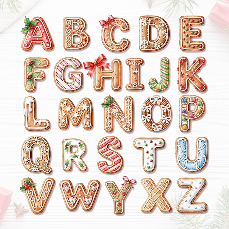 Custom Gingerbread Alphabet Ornament
