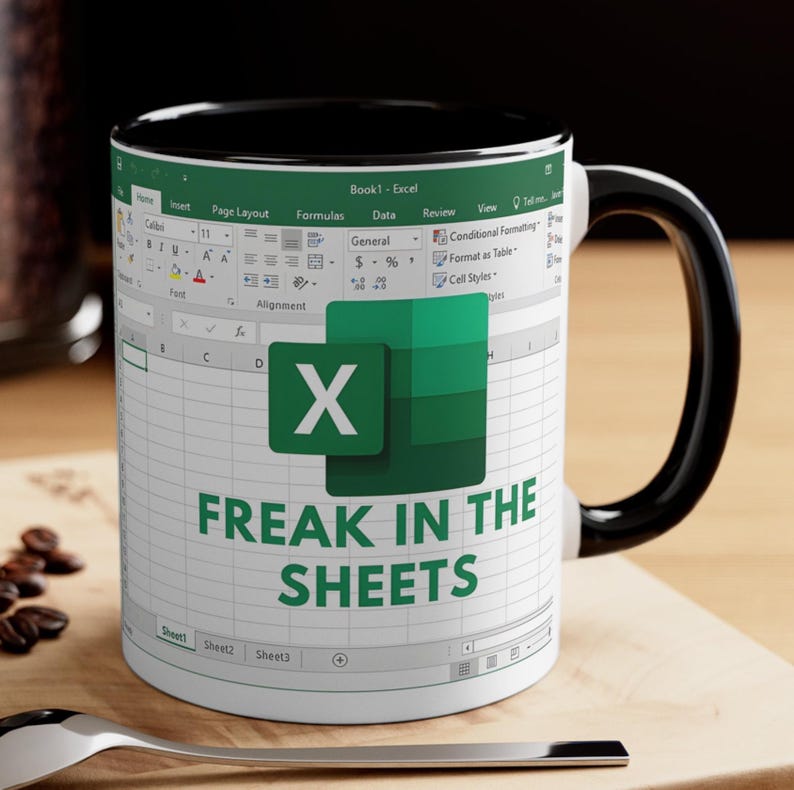 Freak In The Sheets Excel Mug - Funny Coder Gift
