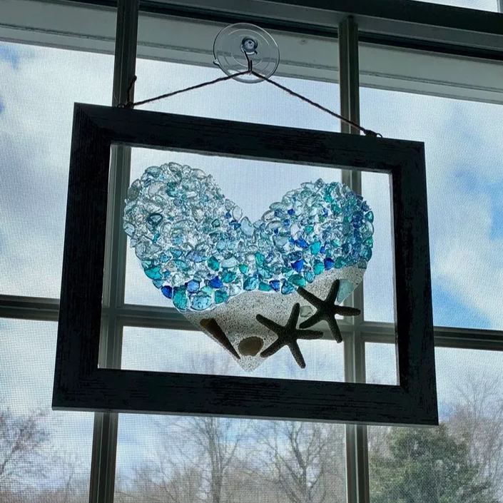 Sea Glass Heart Artwork