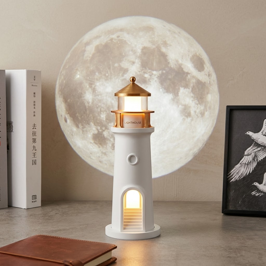 Moon Harbor Lighthouse Night Lamp