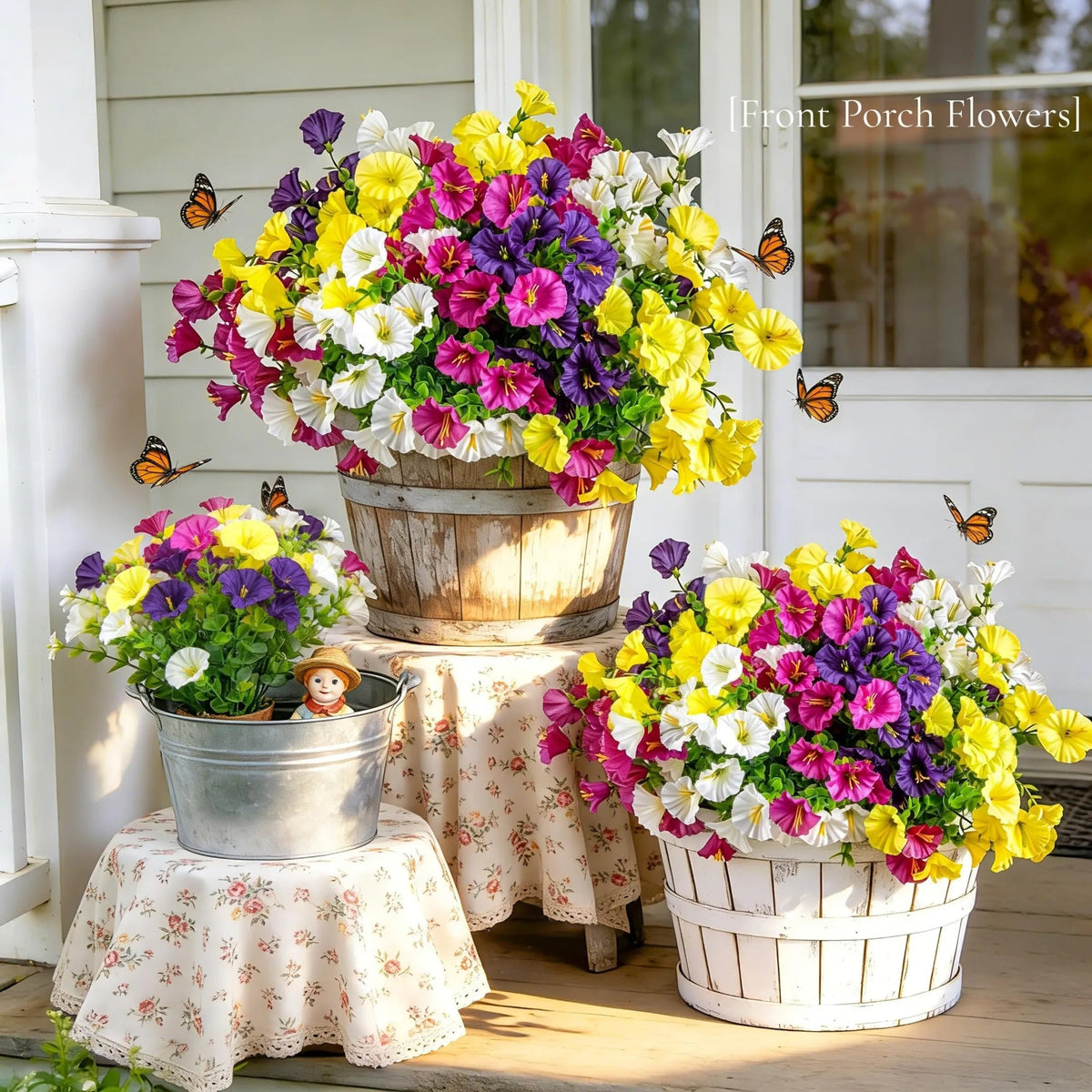 UV Resistant Artificial Petunias Flowers