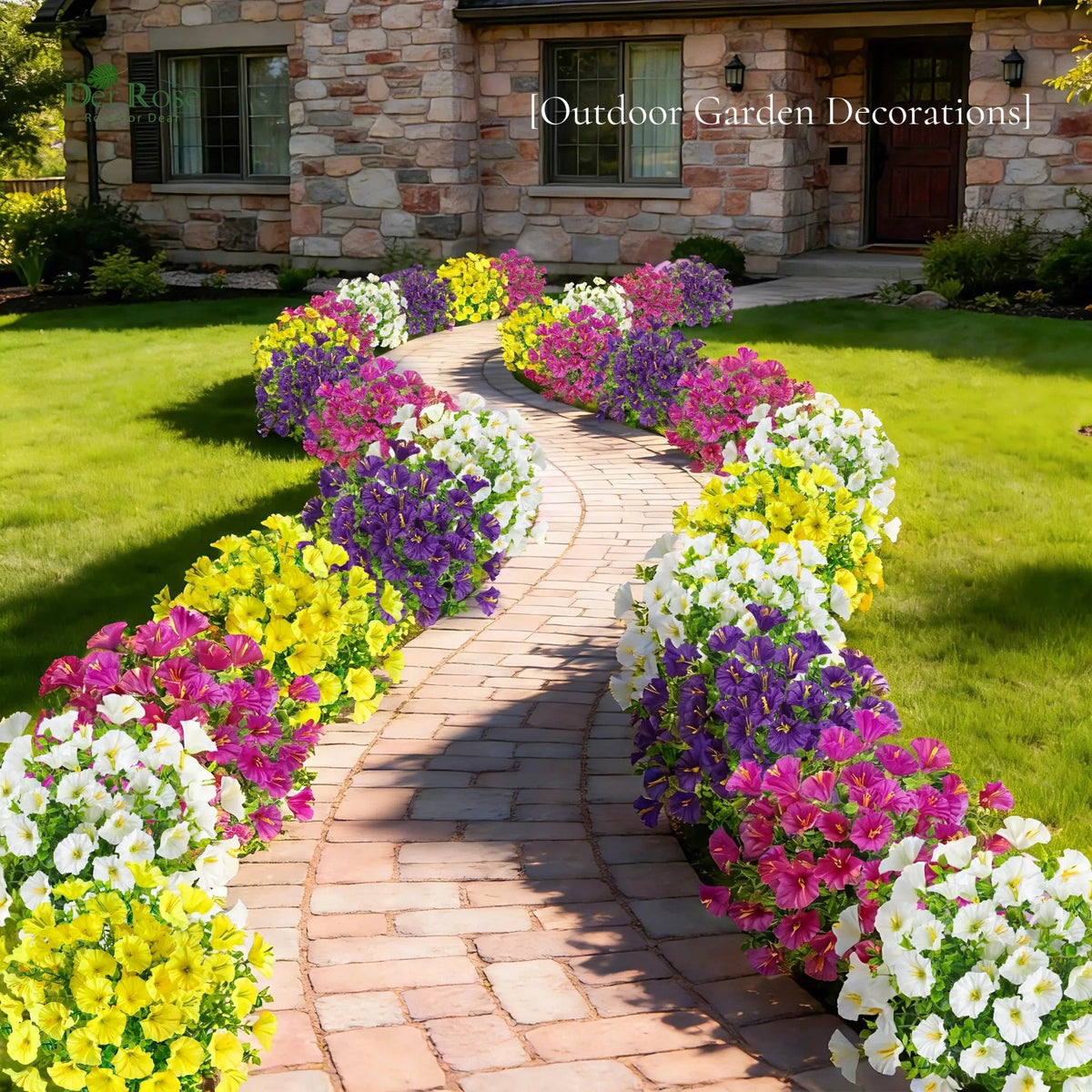 UV Resistant Artificial Petunias Flowers