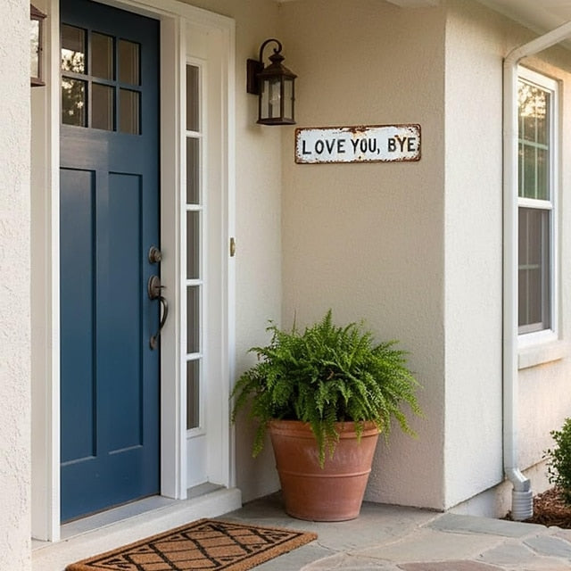 Love You, Bye – Vintage Metal Wall Sign