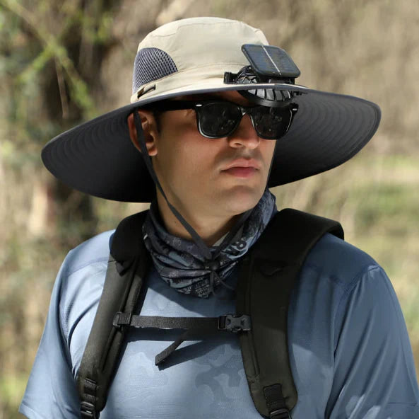 Unisex Breezy Solar Fan Hat (Adjustable 22"-25")