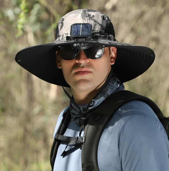 Unisex Breezy Solar Fan Hat (Adjustable 22"-25")